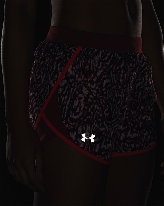 Pantalón corto con estampado UA Fly-By 2.0 para mujer, Pink, pdpMainDesktop image number 3